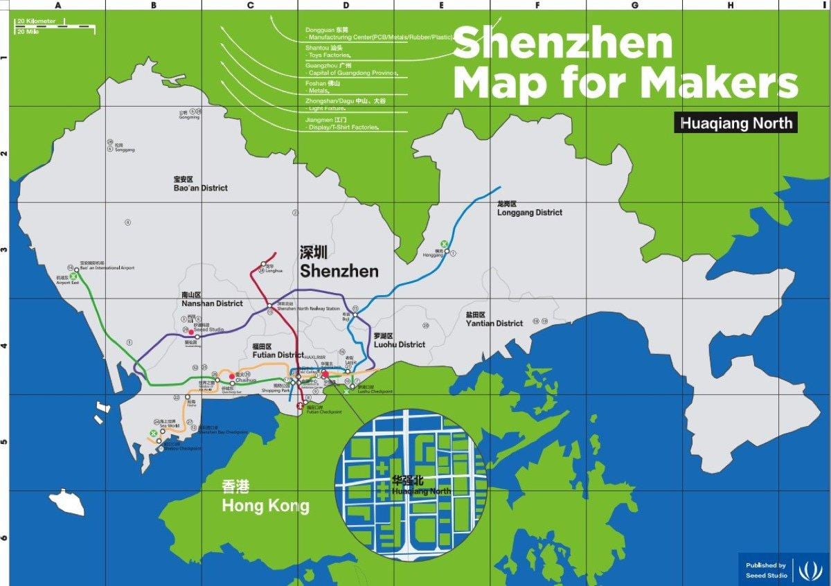 mapa Shenzhenu karta za kreatora