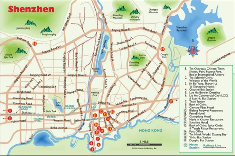 mapa Shenzhenu u kupovinu