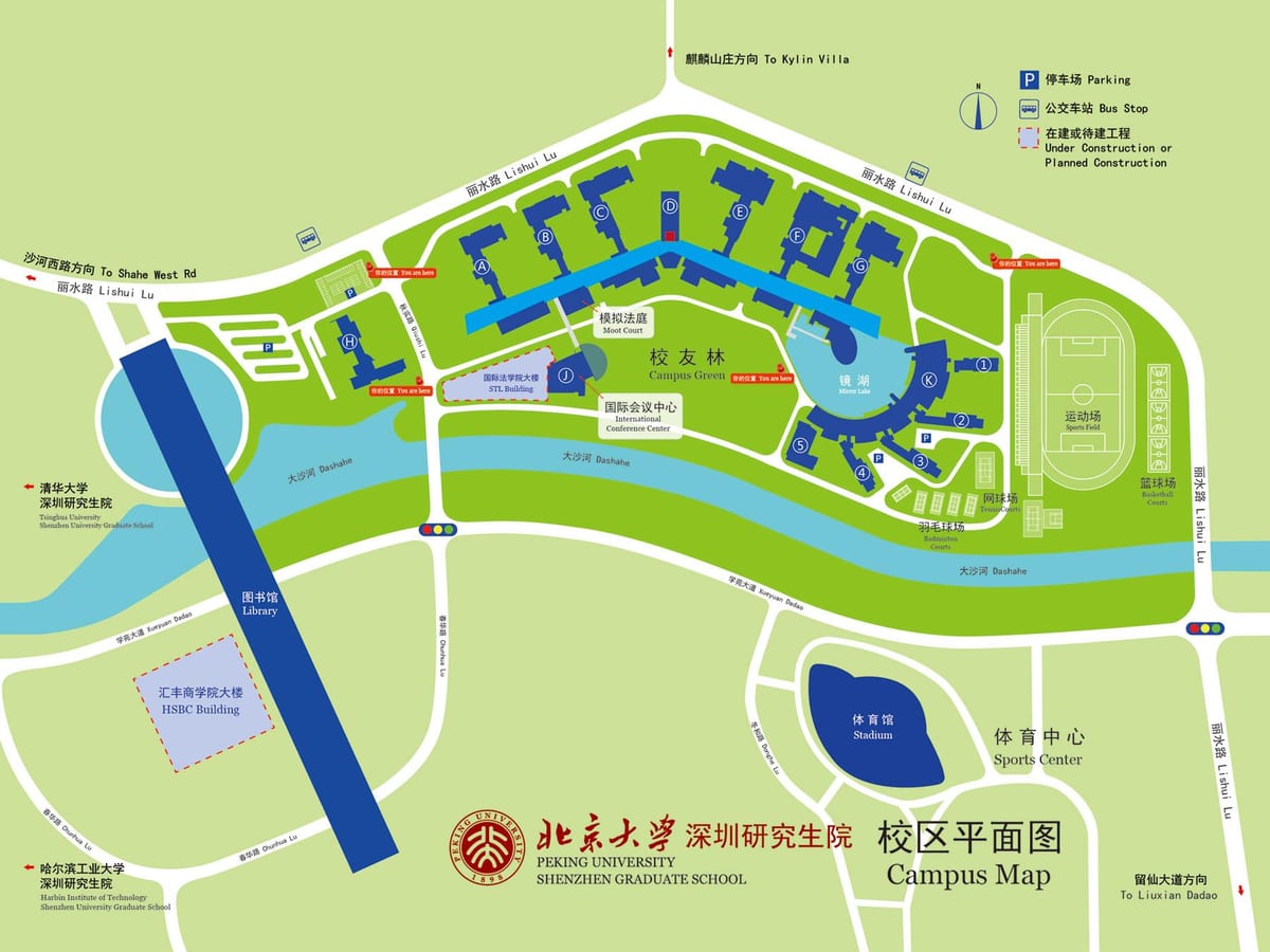 mapa Shenzhenu univerziteta