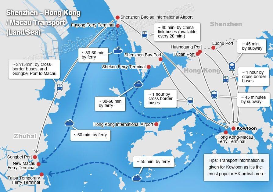 mapa zhuhai trajekta